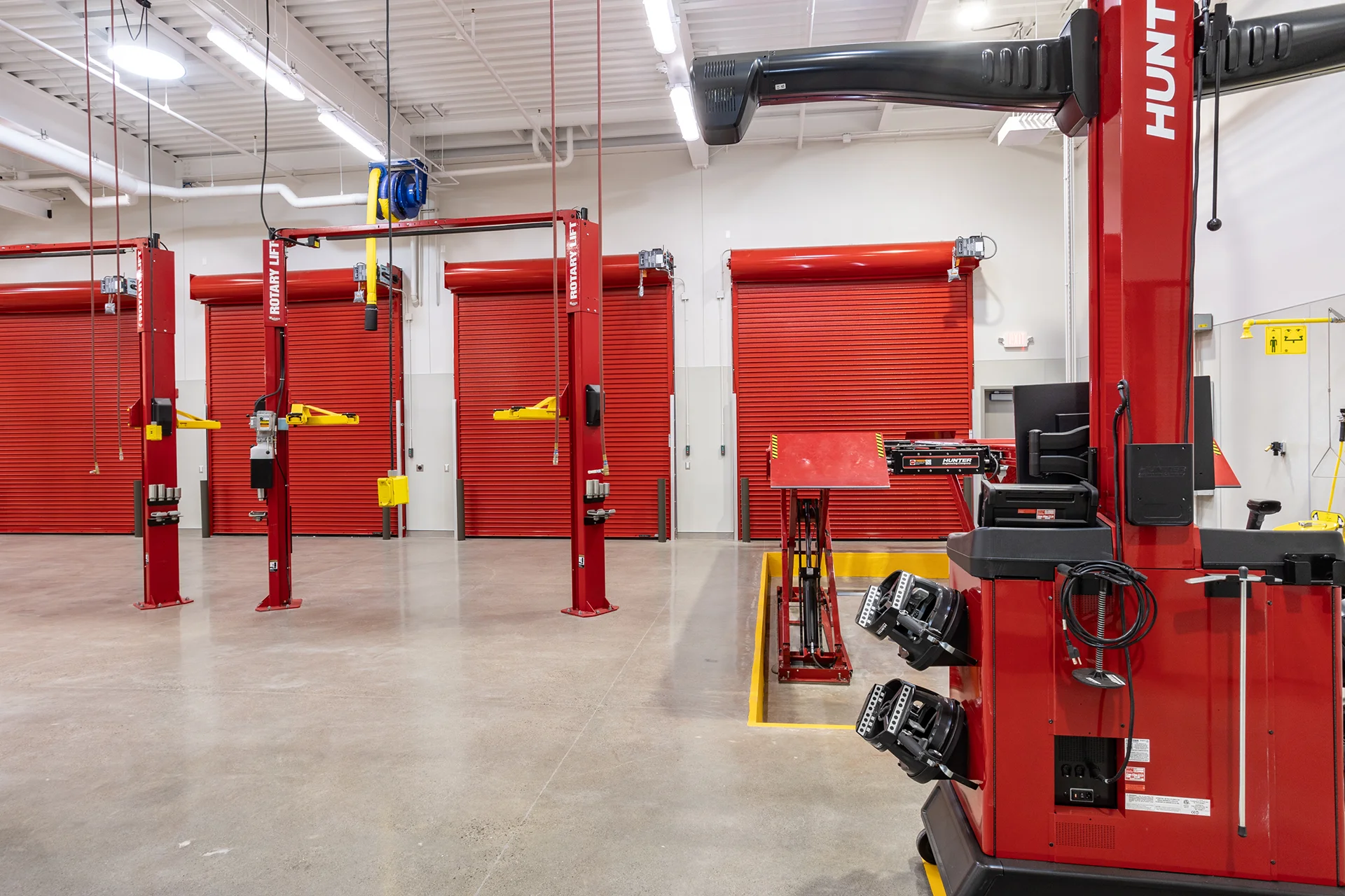 Commercial Automotive Repair Bay with Vehicle Lifts