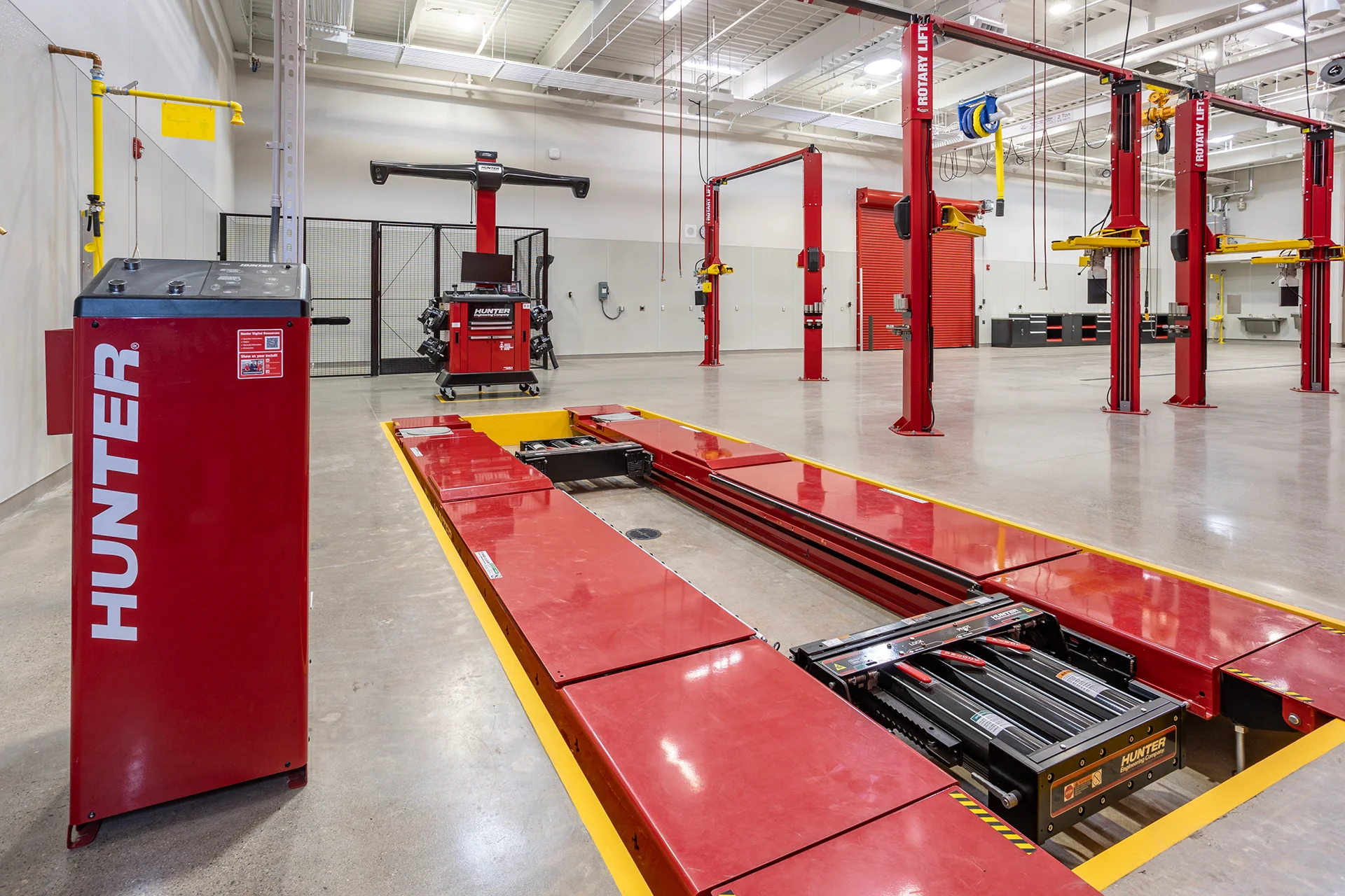 Precision Laser Wheel Alignment System and Recessed Pit