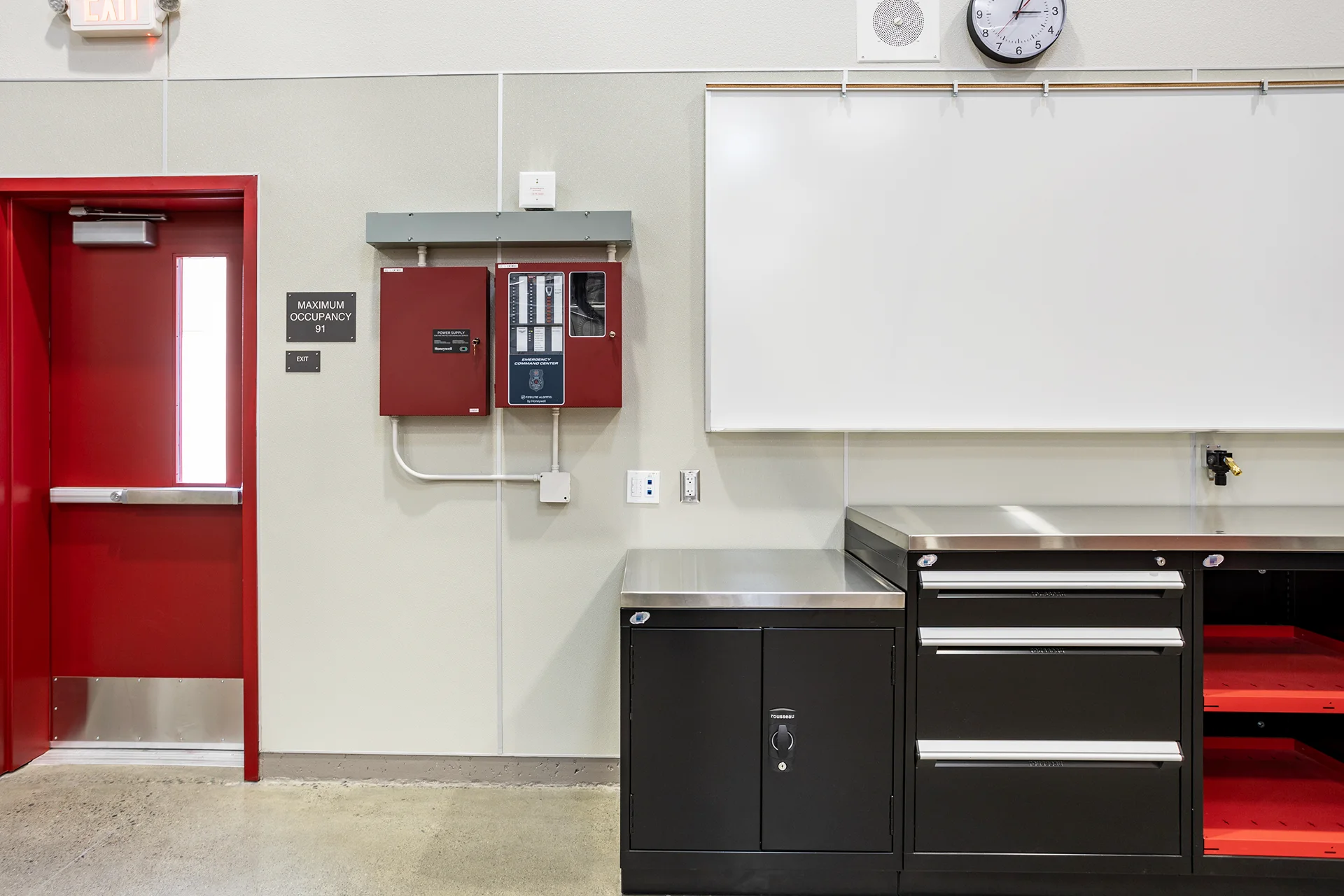 Wall-Mounted Facility Command Center and Tech Workstations